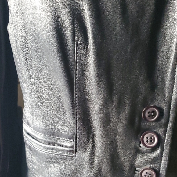 Muubaa Black Leather Jacket for Women - Picture 5 of 10